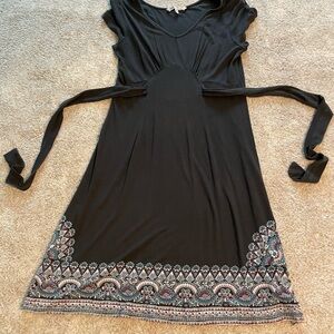 Fat Face Black Midi Dress